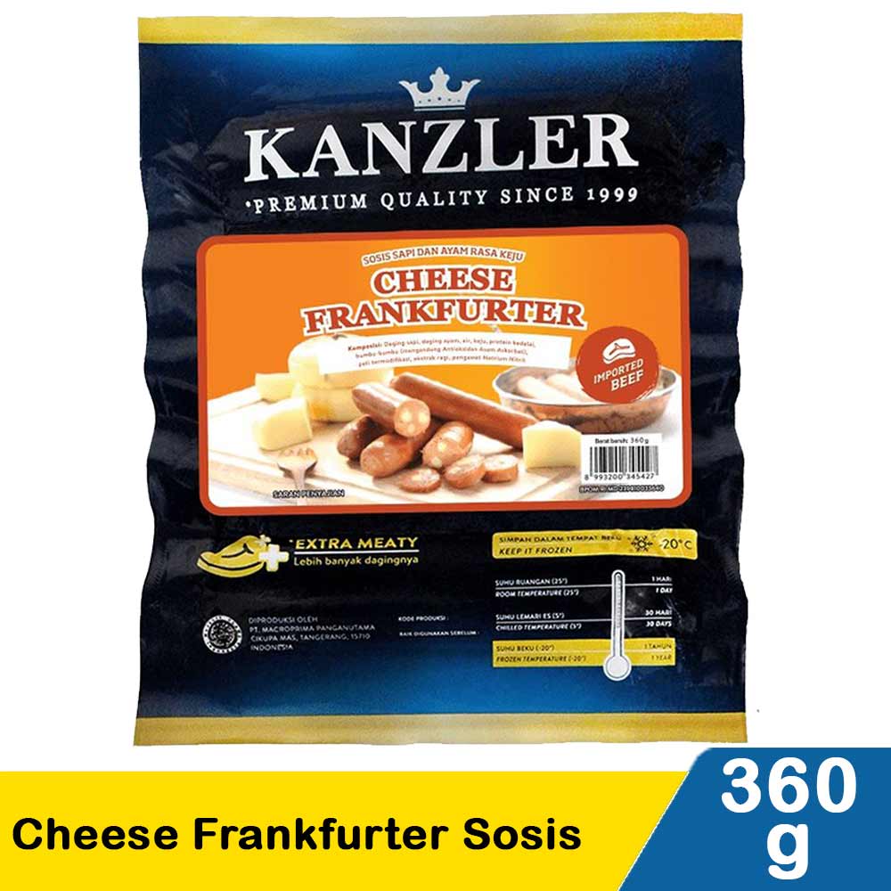 kanzler cheese frankfurter (sosis keju) 360g